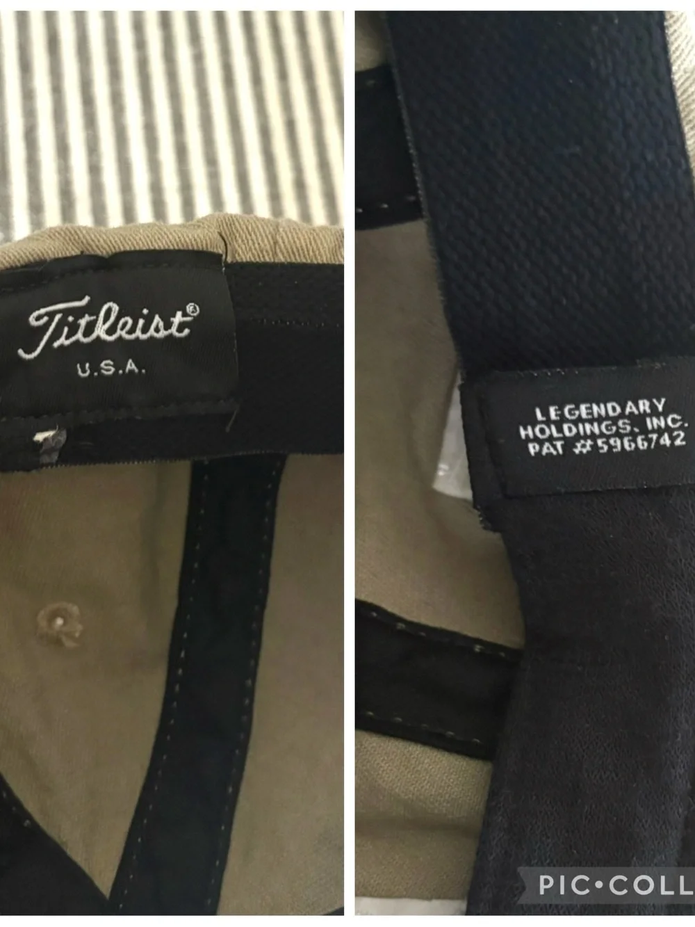 Titleist Khaki Dad Hat Adjustable Golf Cap 975 Script Logo Beige
